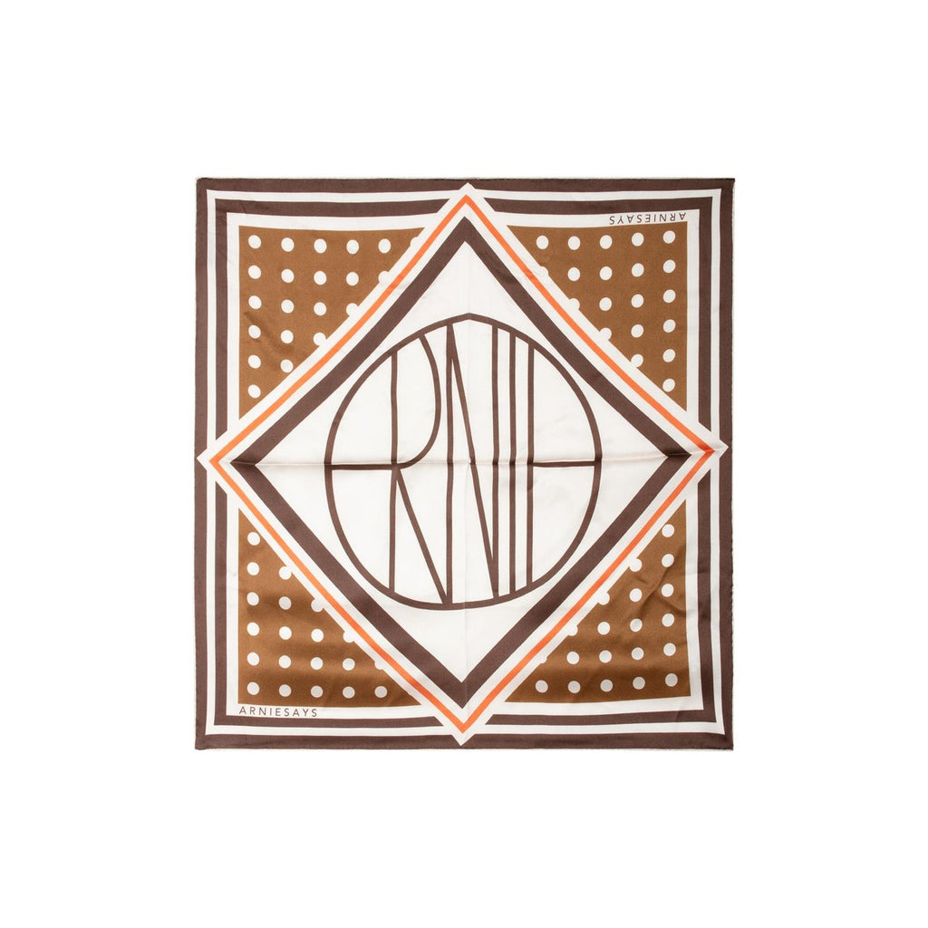 Kensington Silk Scarf Brown Multi