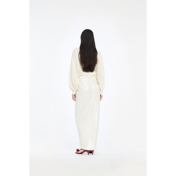 Sequins Knot Skirt Egret