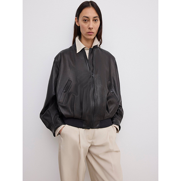 Leather Blouson Black