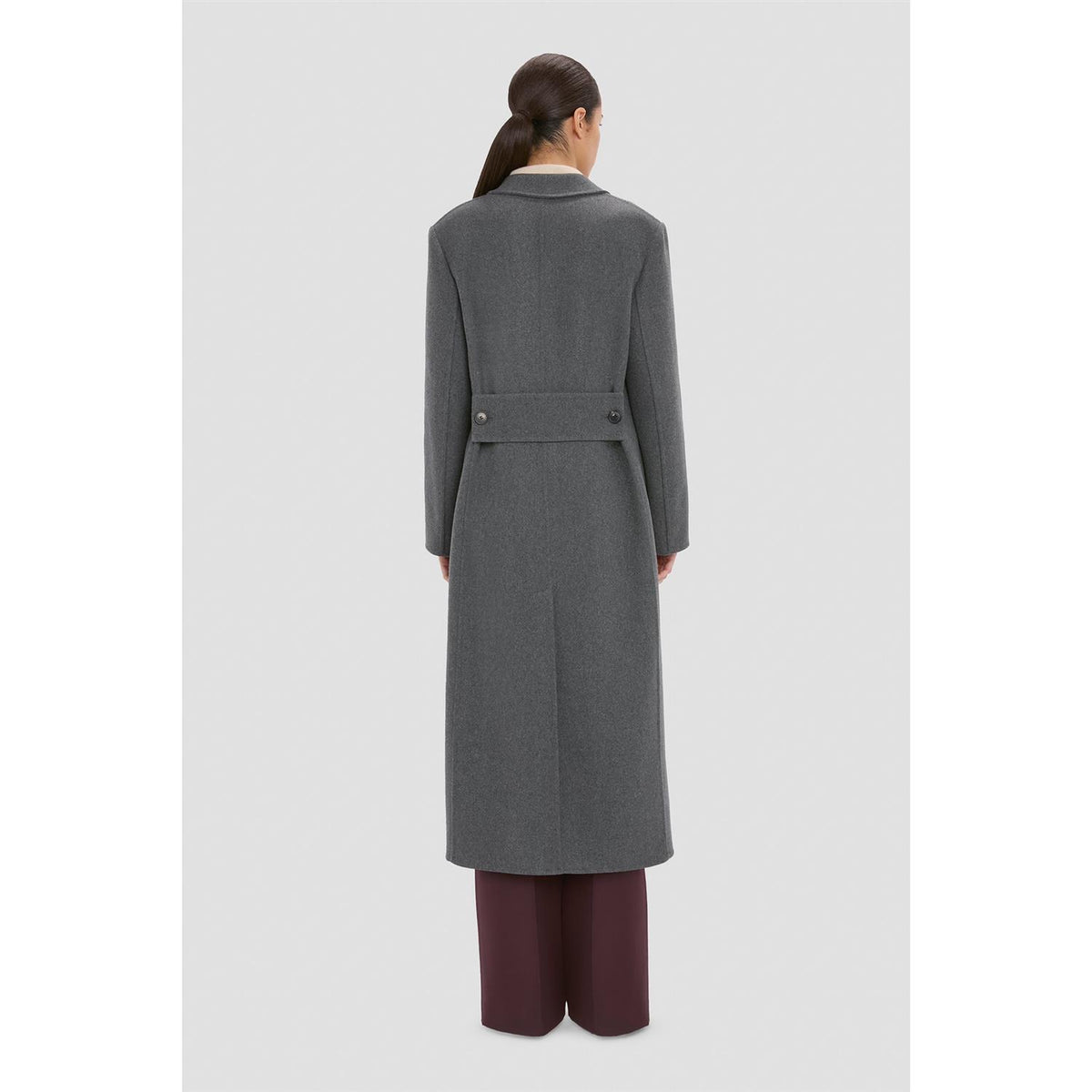 Double Faced Overcoat Dark Grey Melange