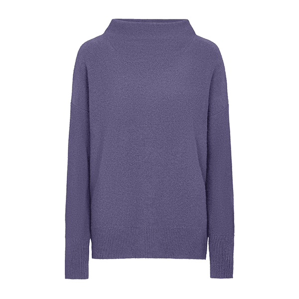 Boiled Funnel Nk Pullover Mauve Iris