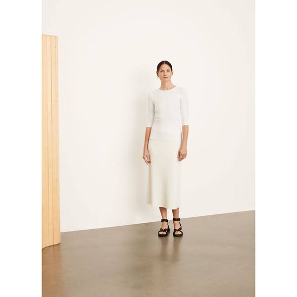 Elbow Sleeve Crew Modal Optic White