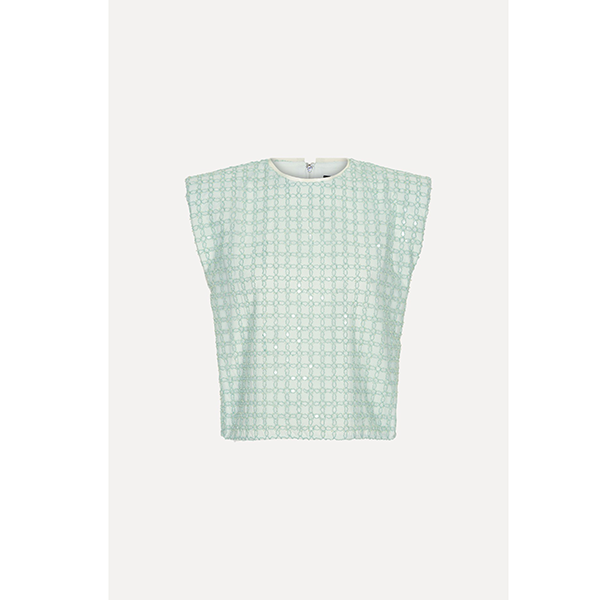 Beaded Boxy Top Ice Flow