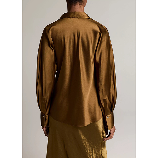 Bias L/S Blouse Moss Ochre
