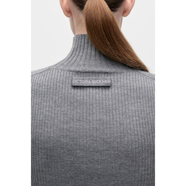 High Neck Jumper Grey Melange
