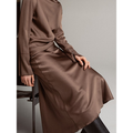 Hana Satin Skirt Light Brown