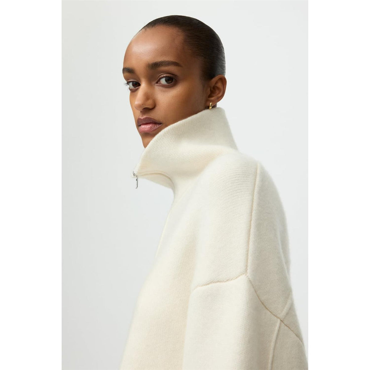 Double Knit Cardigan Feather White