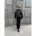 Leather Blouson Black