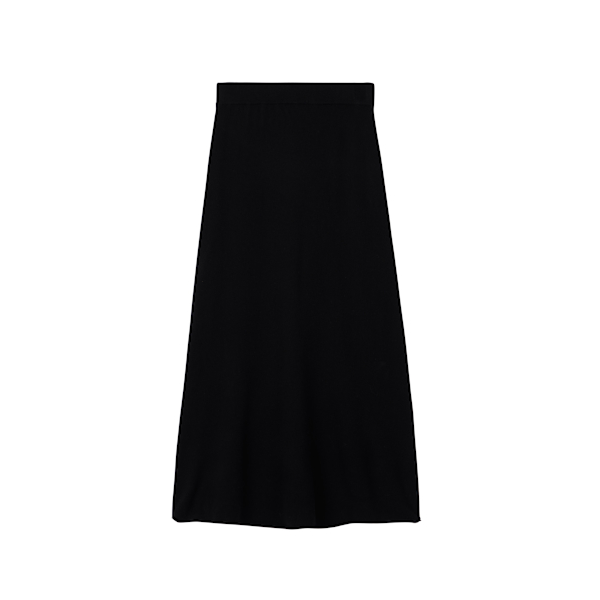 Roma Wool Skirt Jet Black