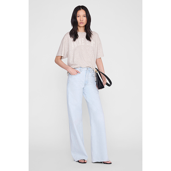 Cade Tee Washed White Leopard