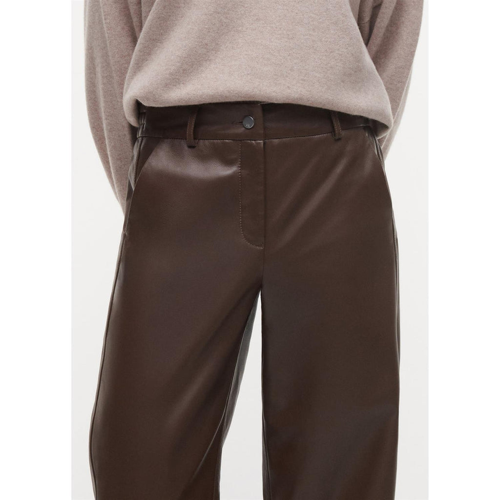 Davina Leather Pant Cacao Brown