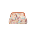 Jacquard Clutch Brown Combo