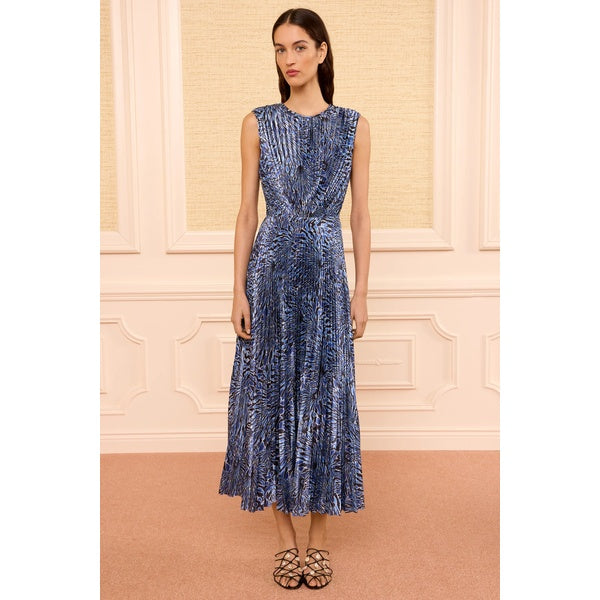 Malin SS Satin Dress Lapis