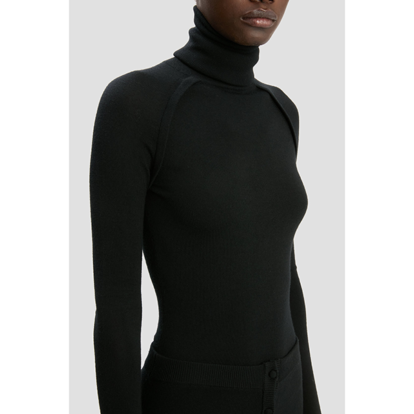High Neck Top Black