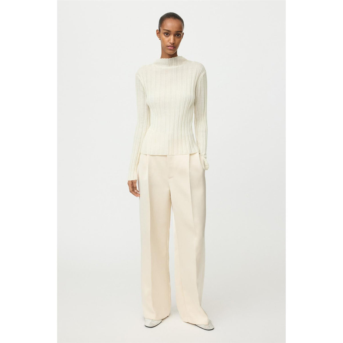 Featherlight Ribbed Top Bone