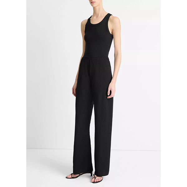 Colette Linen Bias Pant Black