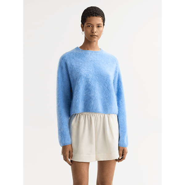 Brushed Crewneck Azure