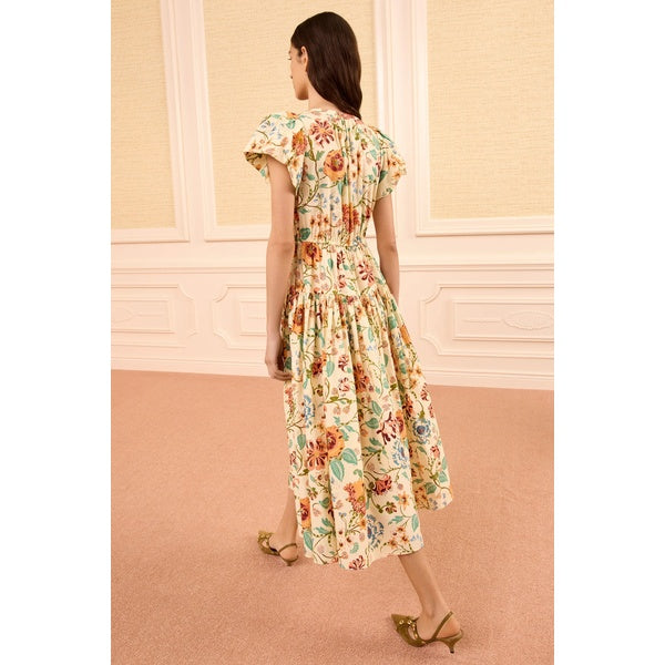 Marin Cotton Midi Dress Abalone