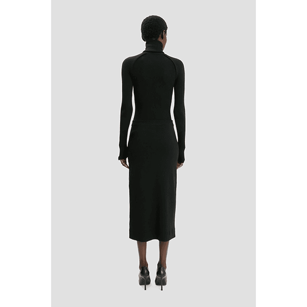 High Neck Top Black