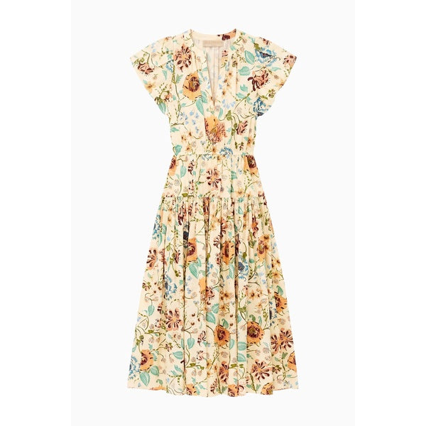 Marin Cotton Midi Dress Abalone