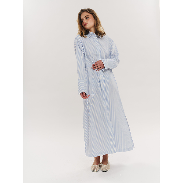 Sally Midi Dress Blue Stripe