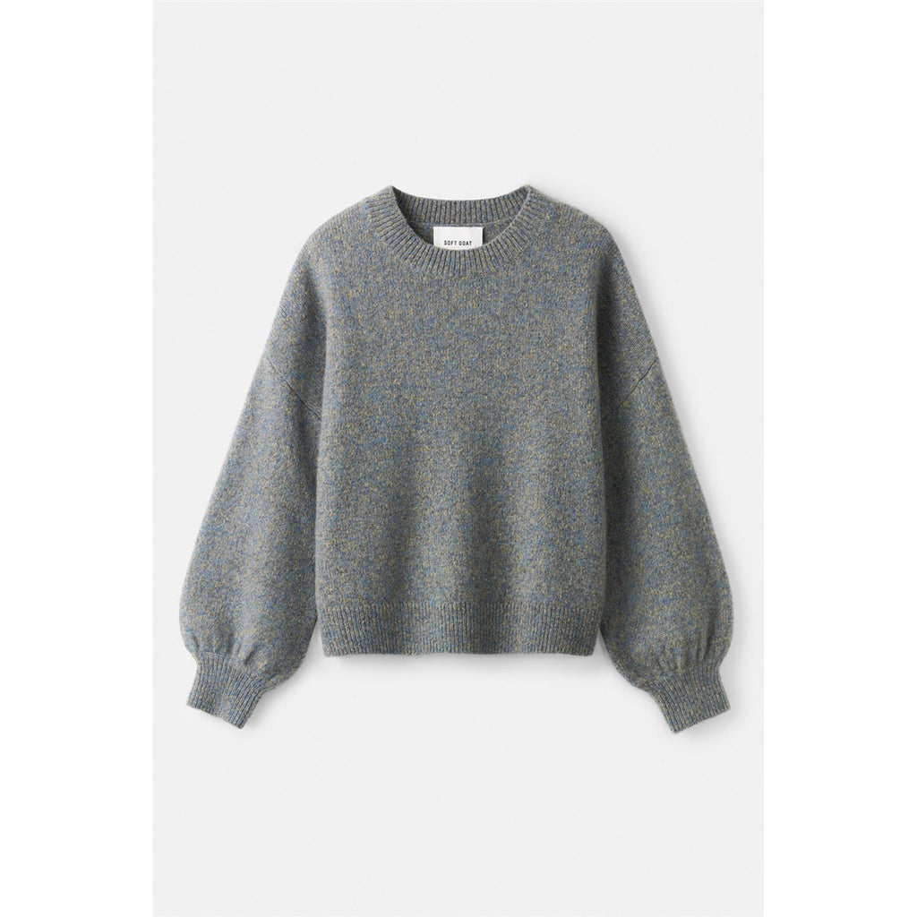 Marled Relaxed Fit Crewneck Blue Melange