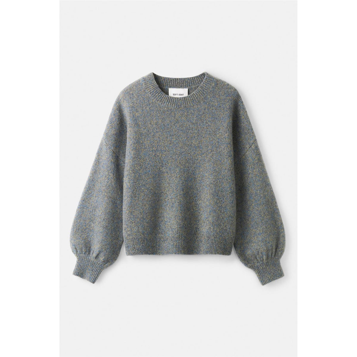 Marled Relaxed Fit Crewneck Blue Melange