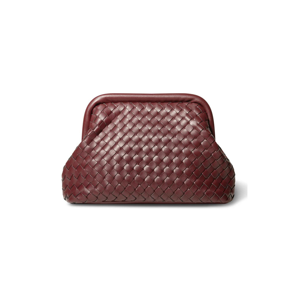 Woven Clutch Burgundy