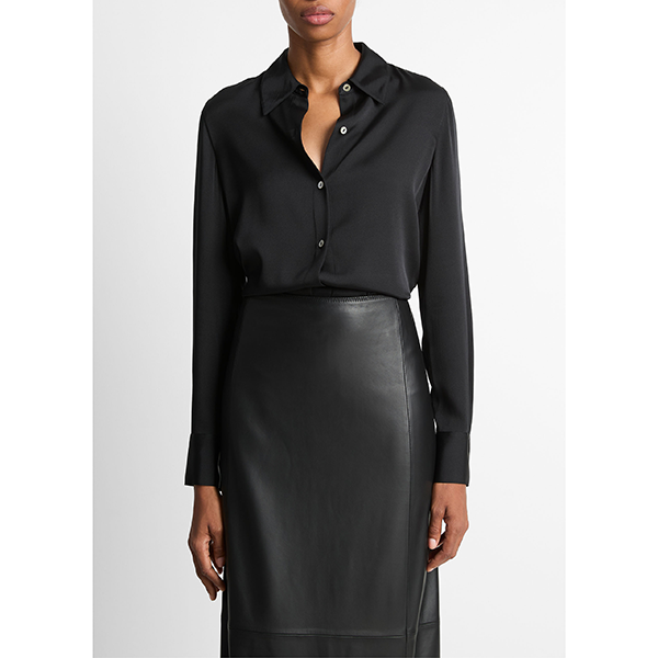 Slim Fit Classic Shirt Black