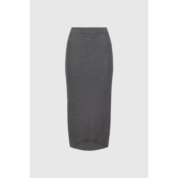 Fitted Skirt Grey Melange