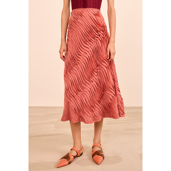 Amiko Midi Skirt Chestnut