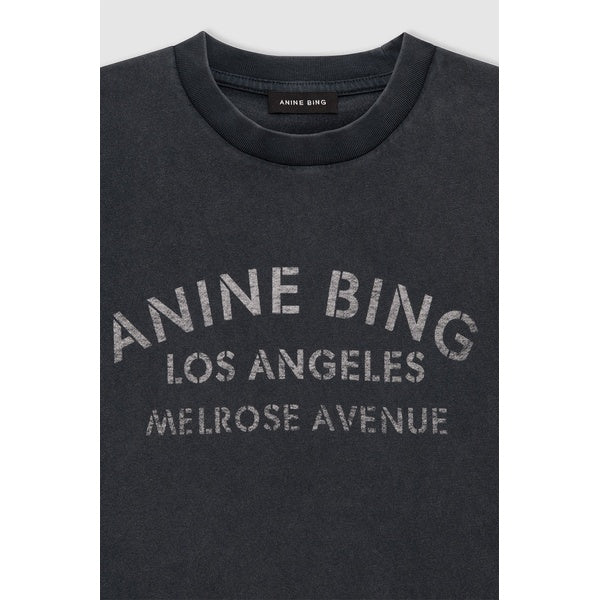 Cade Tee Melrose Stencil Washed Black