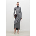 Fitted Skirt Grey Melange