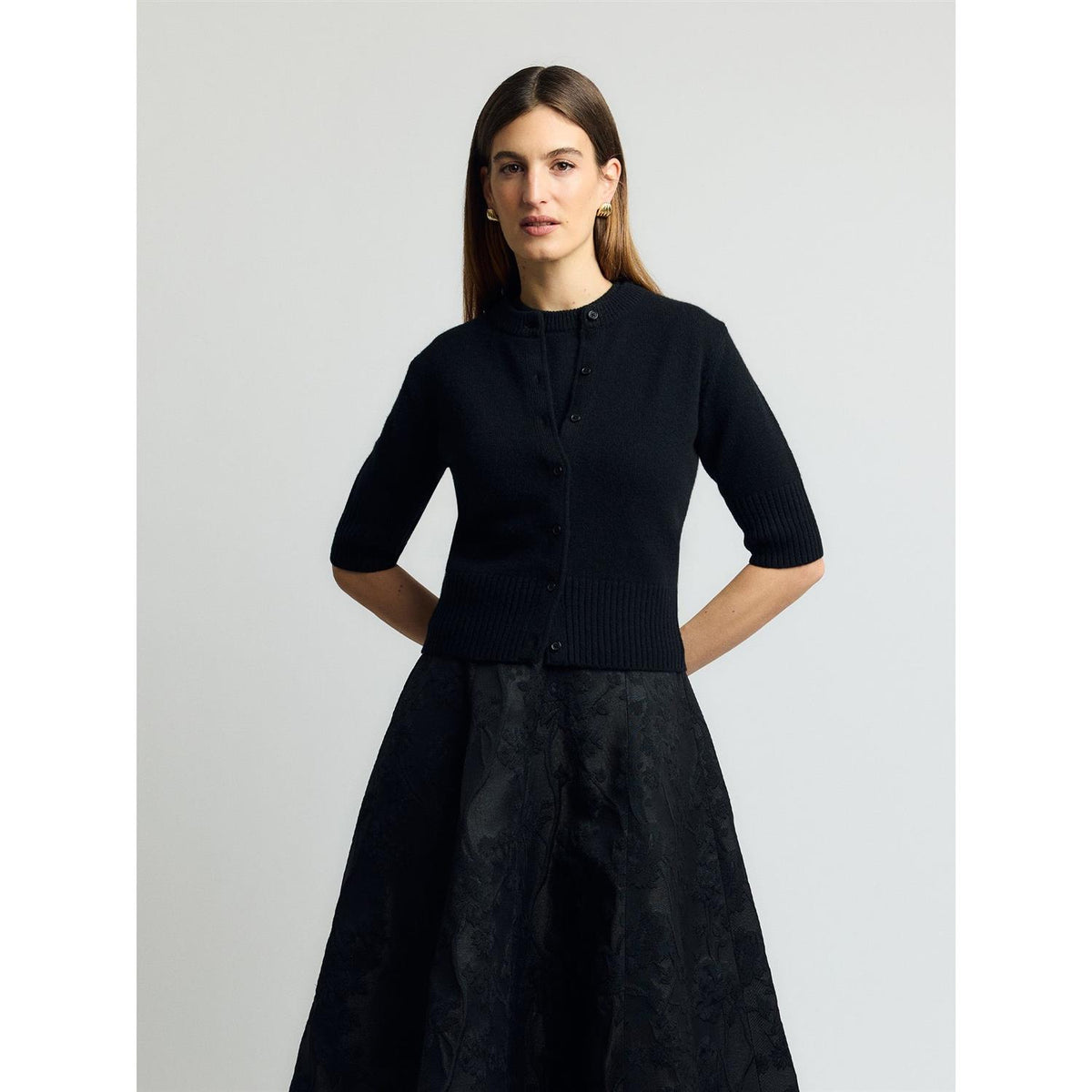 Este Cashmere Cardigan Black
