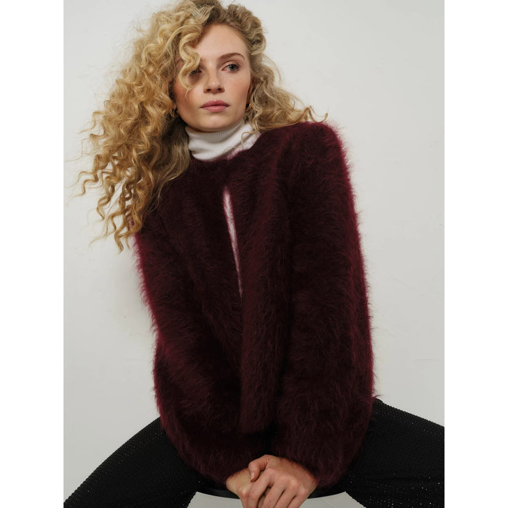 Amelia Chunky Cardigan Oxblood
