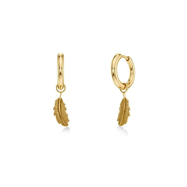 Feather Hoops S Gold