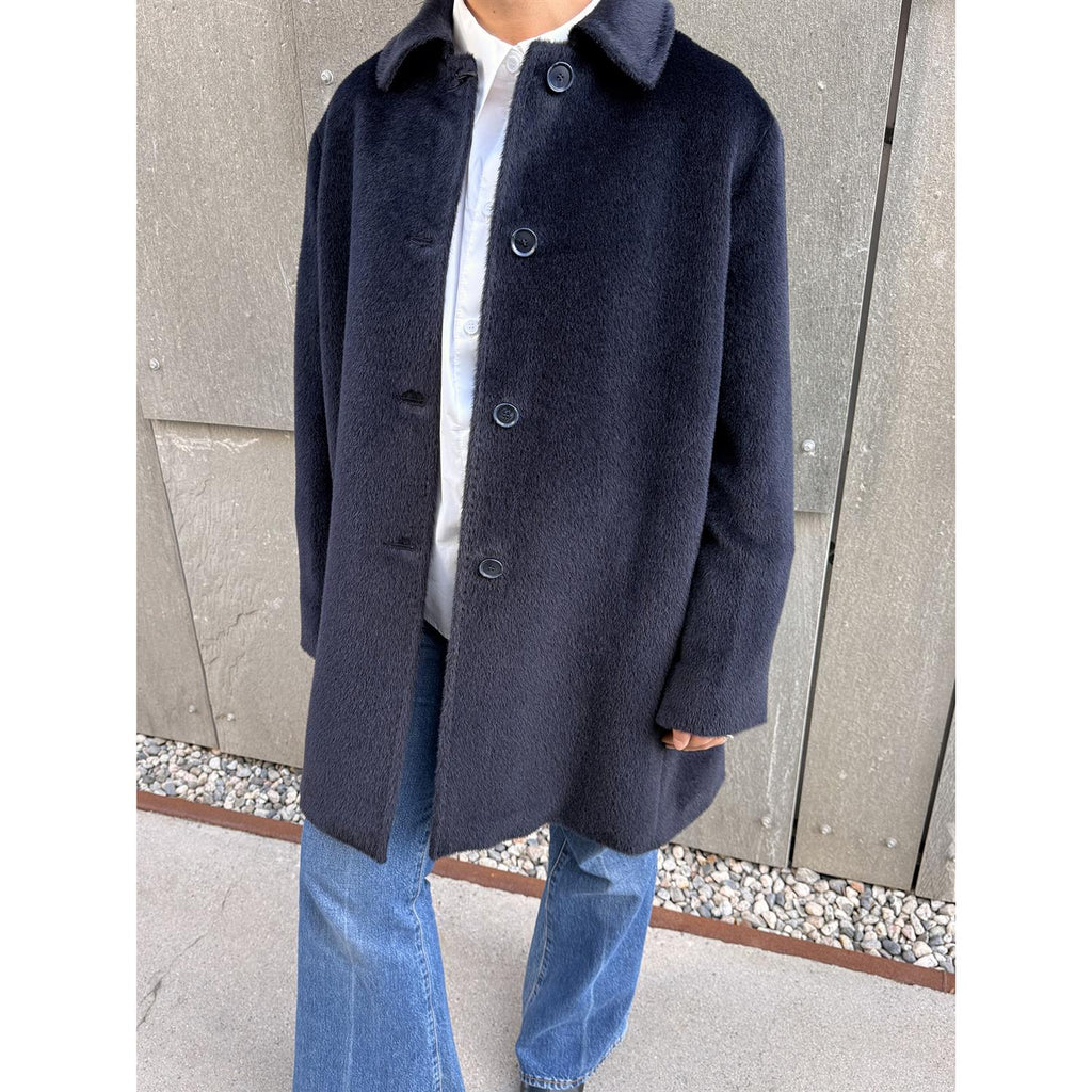 Paula Alpaca Coat Navy