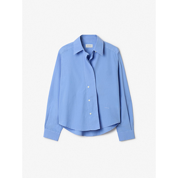 Cropped Shirt Mid Blue