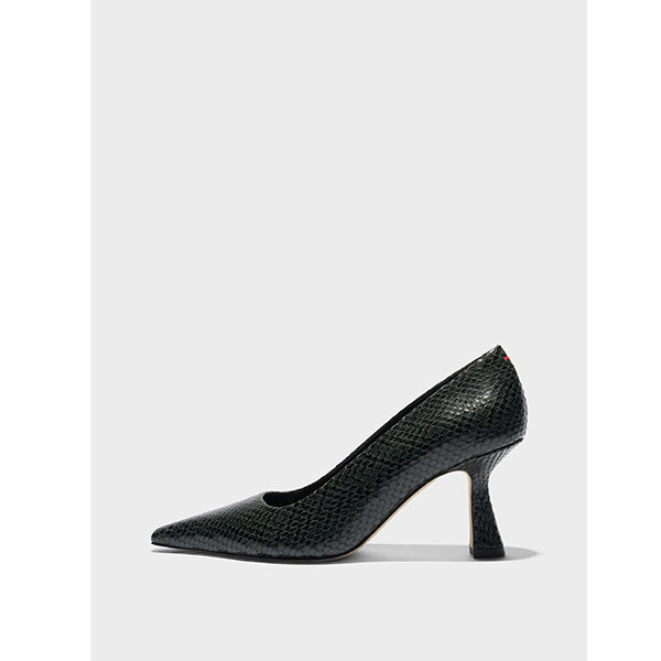 Zandra Pump Snake Print Moss