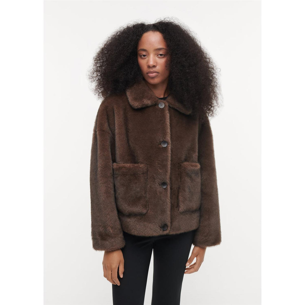 Faje Faux Mink Jacket Choco