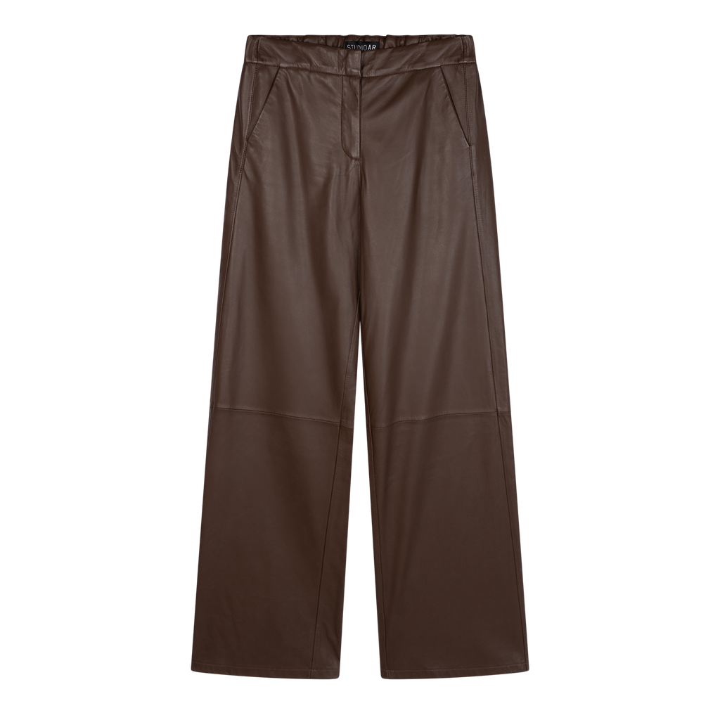Davina Leather Pant Cacao Brown
