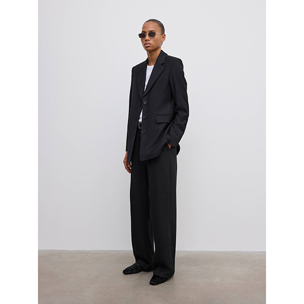Wool Tailored Blazer Black