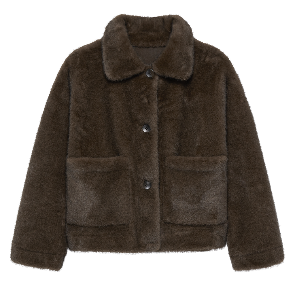 Faje Faux Mink Jacket Choco
