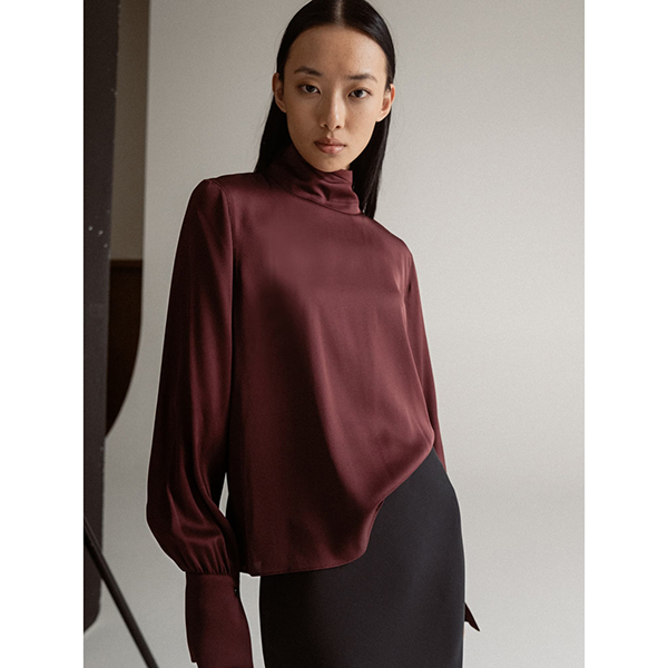 Luna Blouse Burgundy