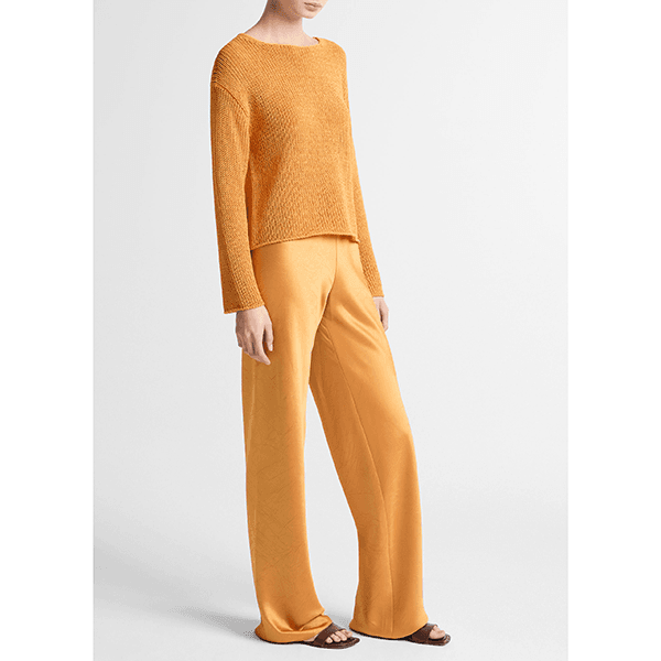 Fluid Satin Bias Pant Clementine