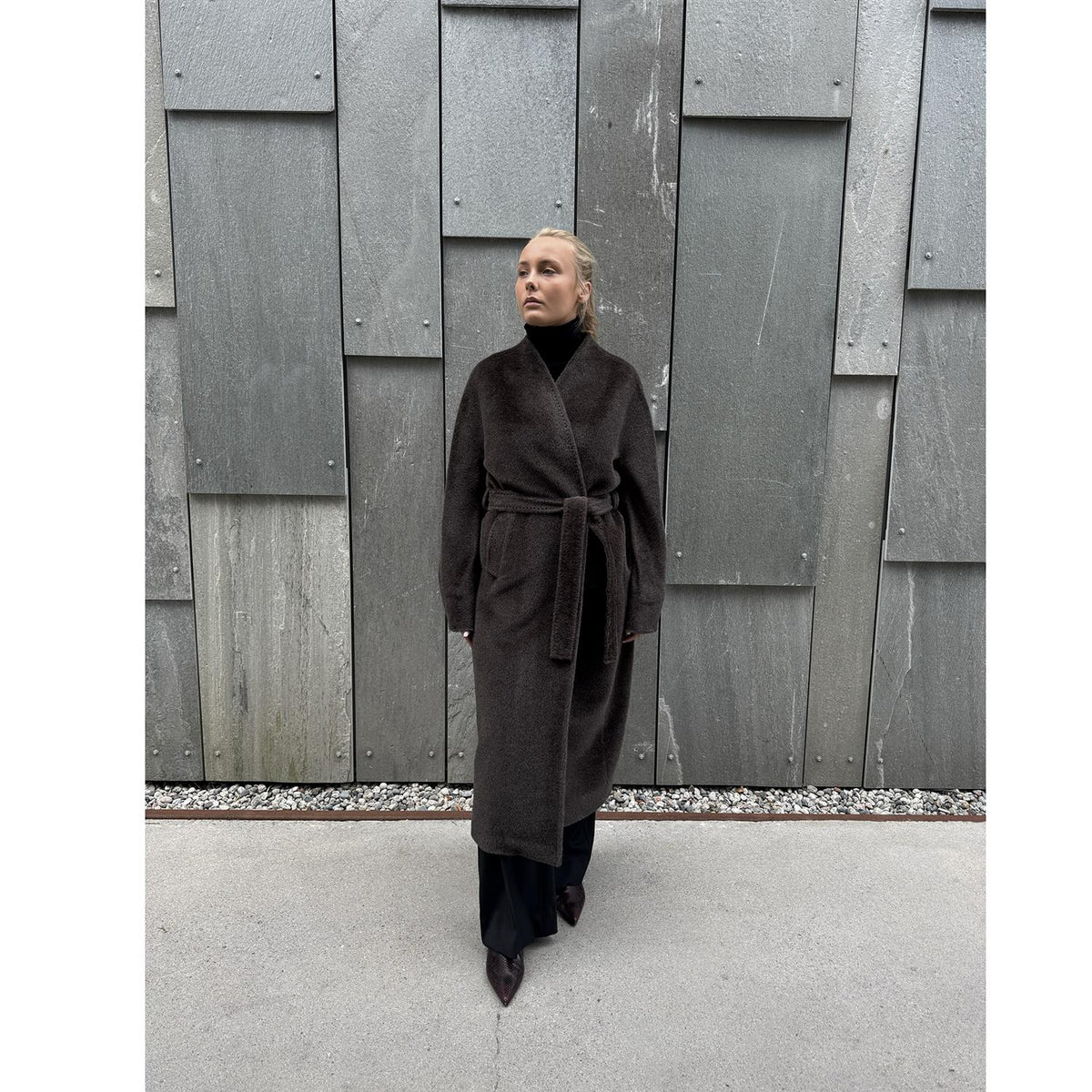 Francesca Alpaca Coat Brown