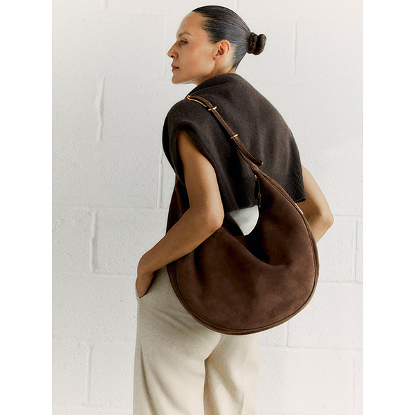 Moon Hobo Suede Brown