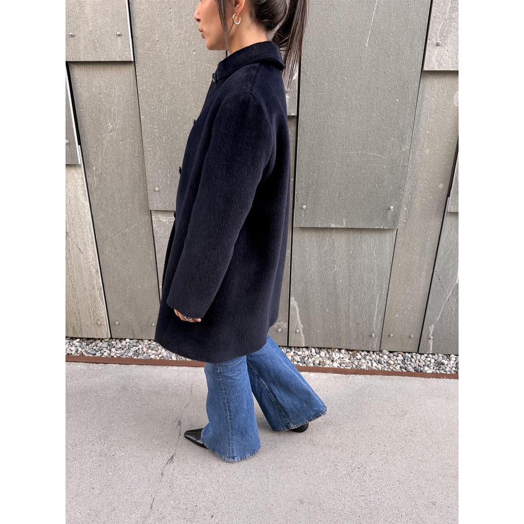 Paula Alpaca Coat Navy