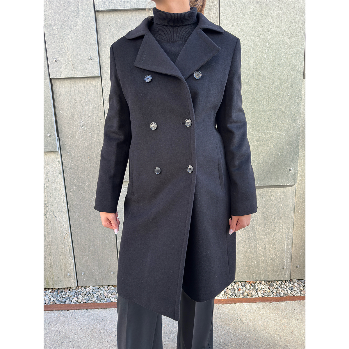 Laura Cashmere Coat Black
