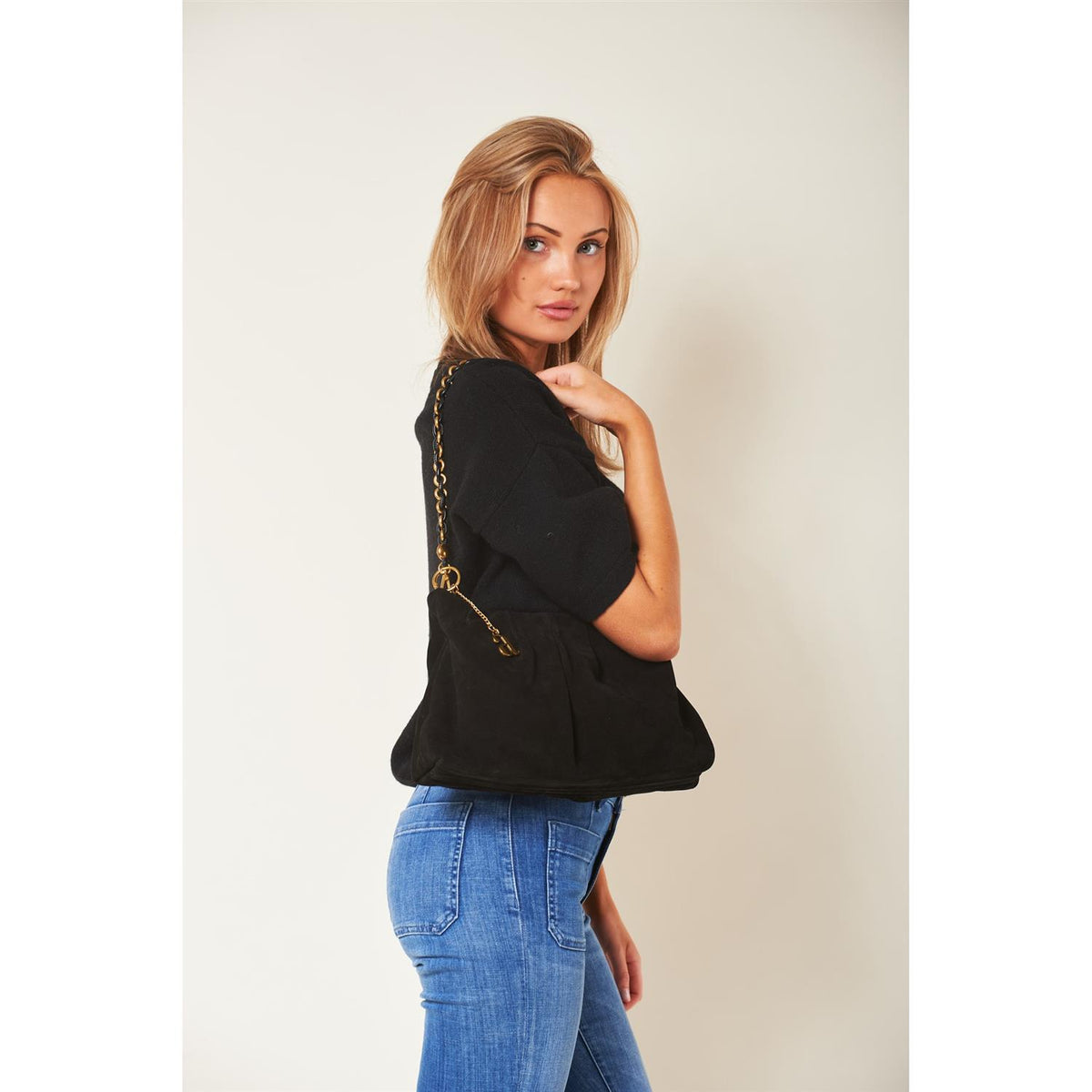 Maxime True Suede Clutch Black